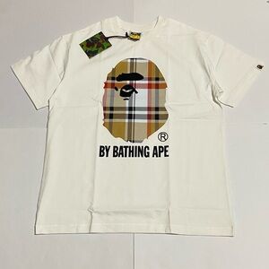 Bape x Burberry White T-Shirt Fits A Size Large